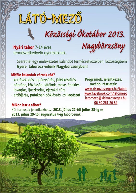 Látó-Mező Közösségi Ökotábor plakát 2015