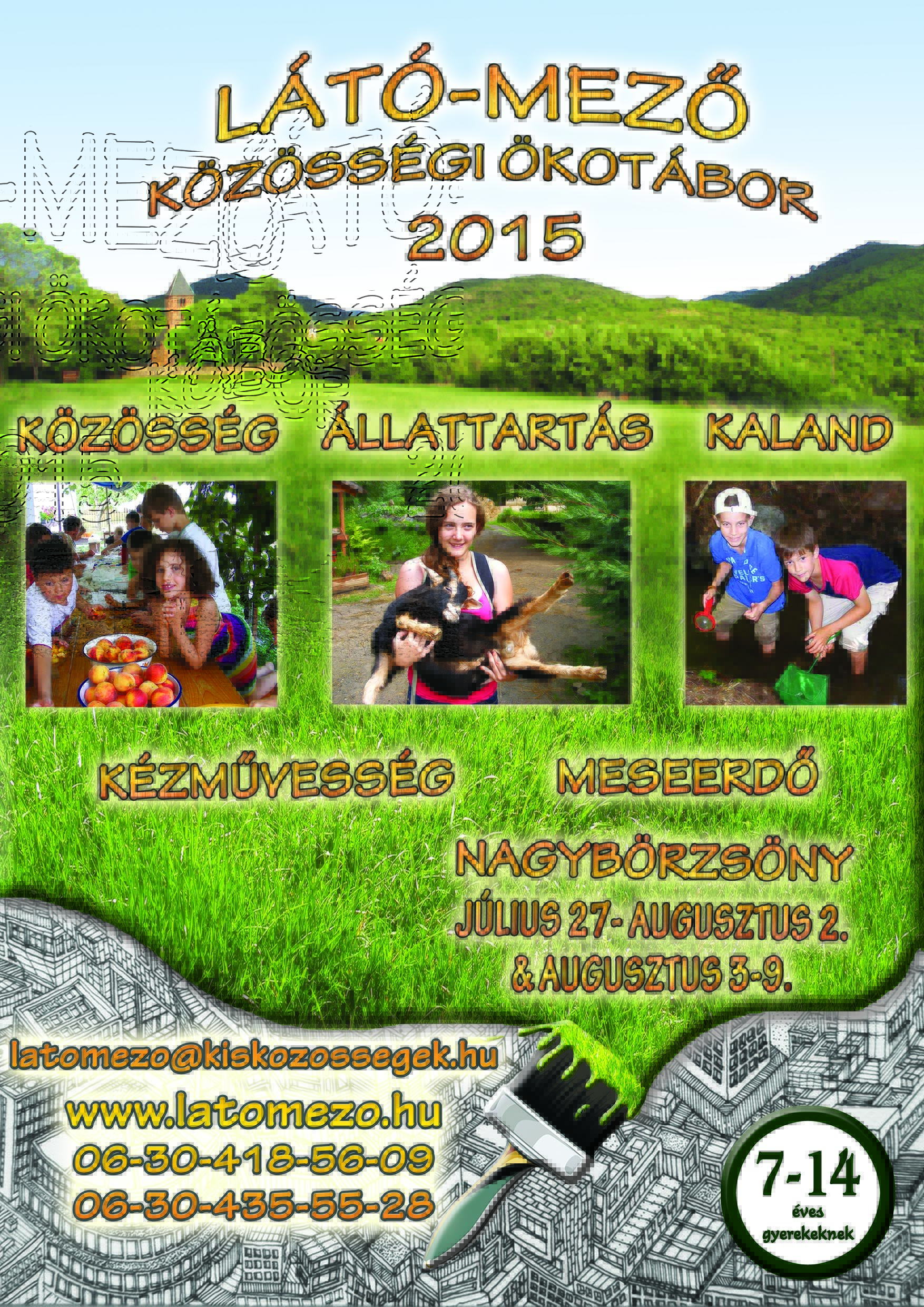 Látó-Mező Közösségi Ökotábor plakát 2015
